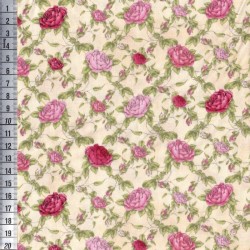 La Vie En Rose - Rose Trellis Tan