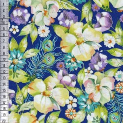 Pretty as a Peacock - Floral Cobalt