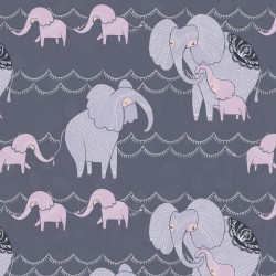 Dreamscape - Elephants Pewter 
