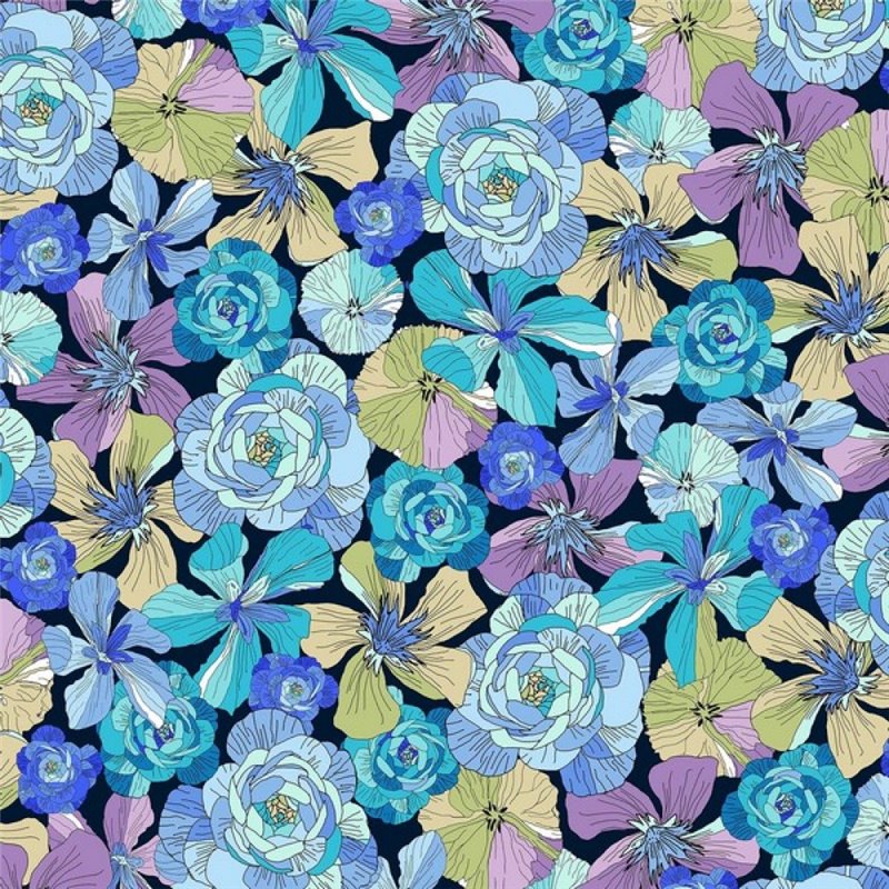 Thalia - Floral Navy