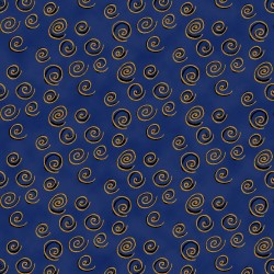 Feline Frolic - Swirls Navy