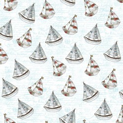 Set Sail - Sailboats White