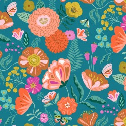 Flutter By - Floral Turquoise