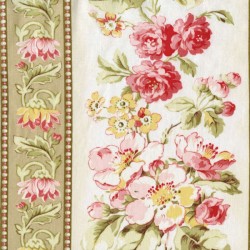 Attic Treasures - Beige Floral Stripe