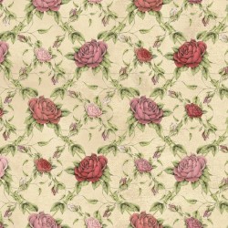 La Vie En Rose - Rose Trellis Tan